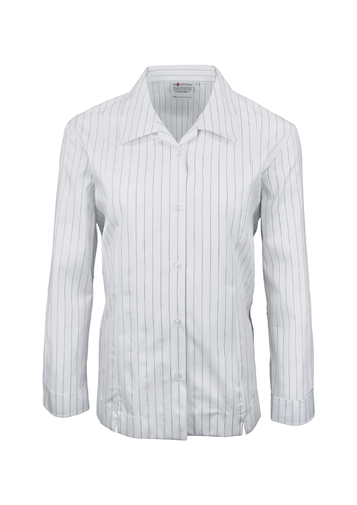 Riccarton High School Girls LS Blouse Pinstripe